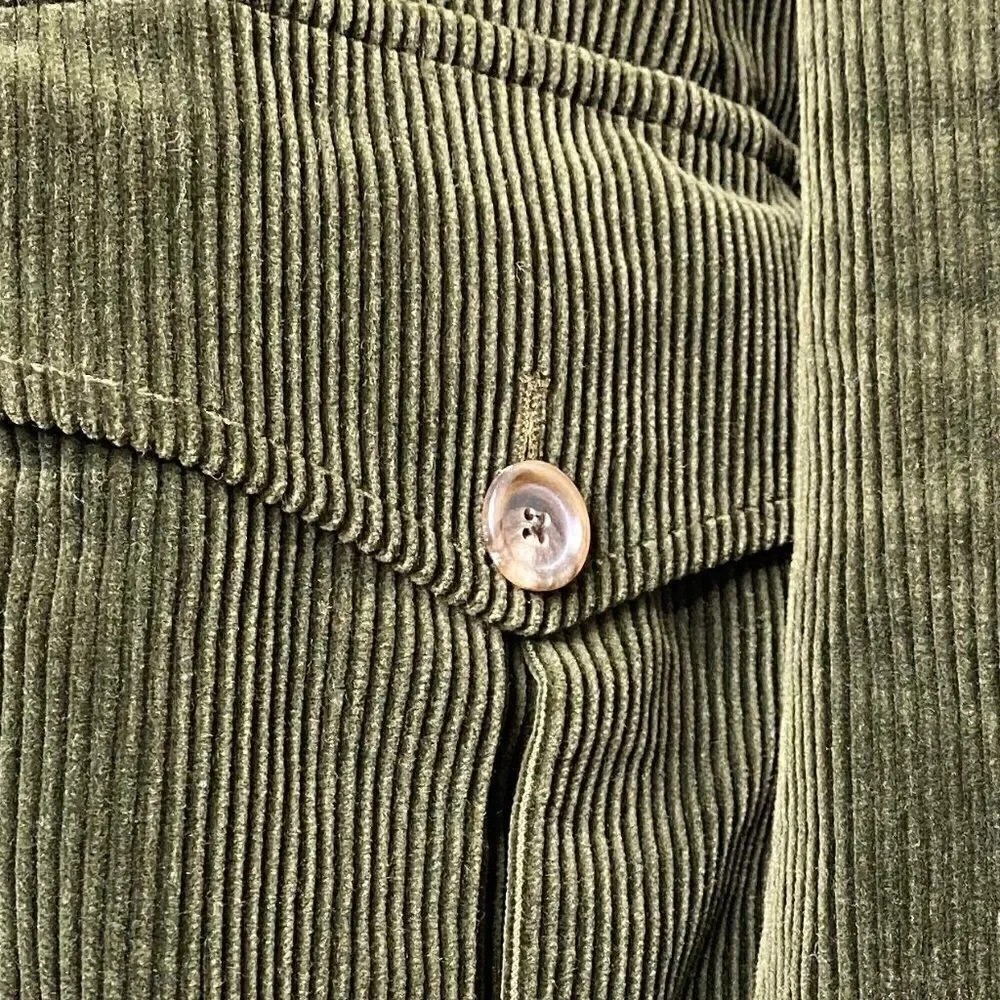 Polo Ralph Lauren Vintage Olive Green Cotton Corduroy Messenger Sport Coat